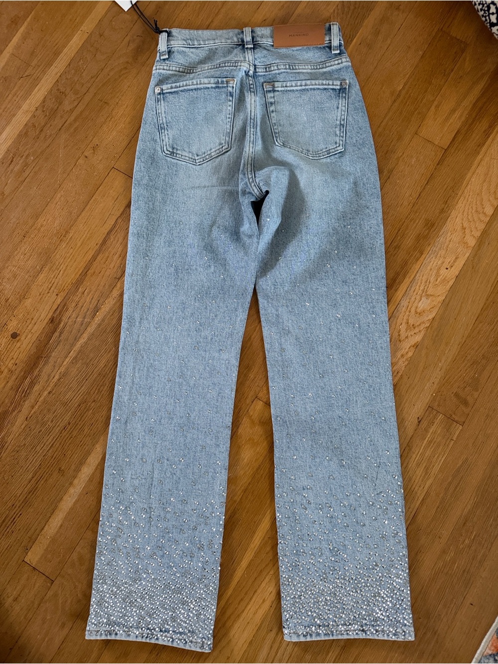 7 For All Mankind Light Blue Straight Leg Jeans - Picture 2 of 7